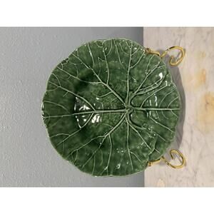 Vintage Cabbage Leaf Salad/Dessert Plate 8” Portugal EUC